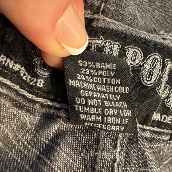 Southpole Mens Denim Jeans 32 Relaxed Fit Embroidered Back Pockets Vintage - Picture 5 of 8